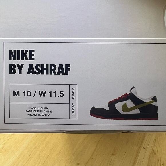 Nike Dunk Low Id By You Black White Red Green Men’s Sz 10 FJ2253-901 - Picture 10 of 10